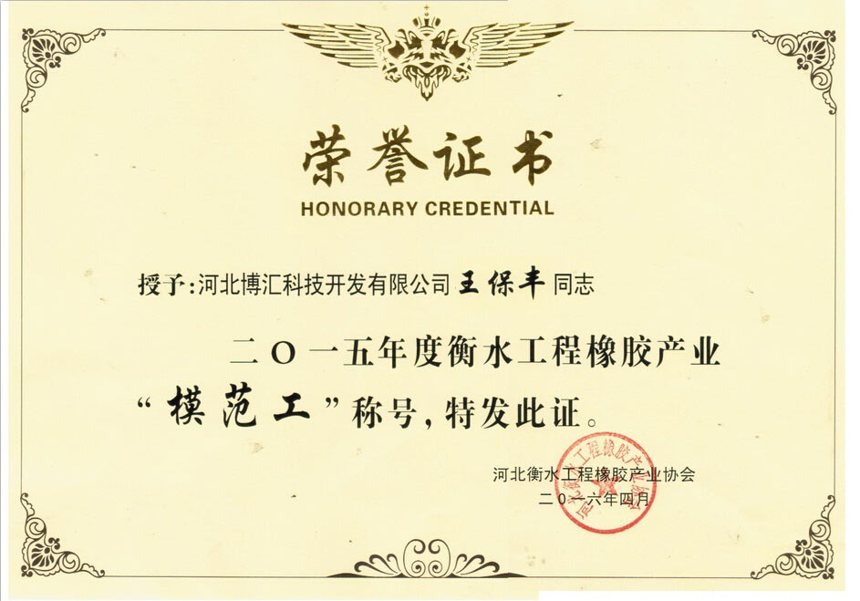 产业协会荣誉证书